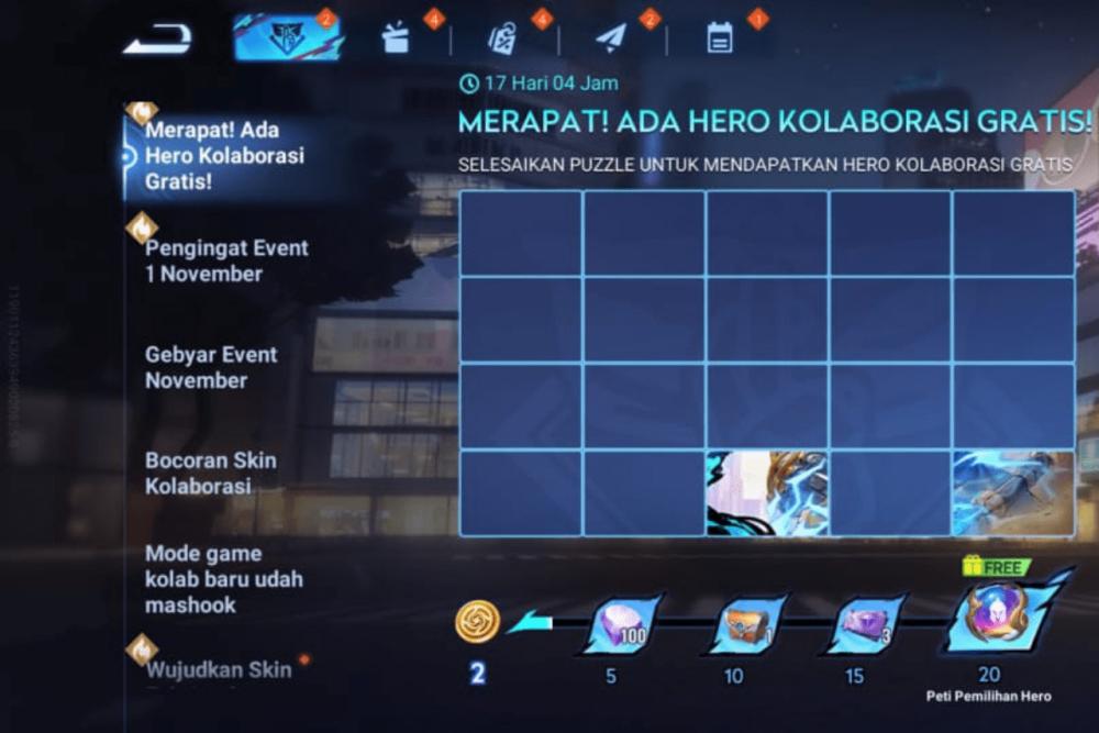 Event Hero Kolaborasi Gratis di Honor of Kings, Cukup Isi Puzzle