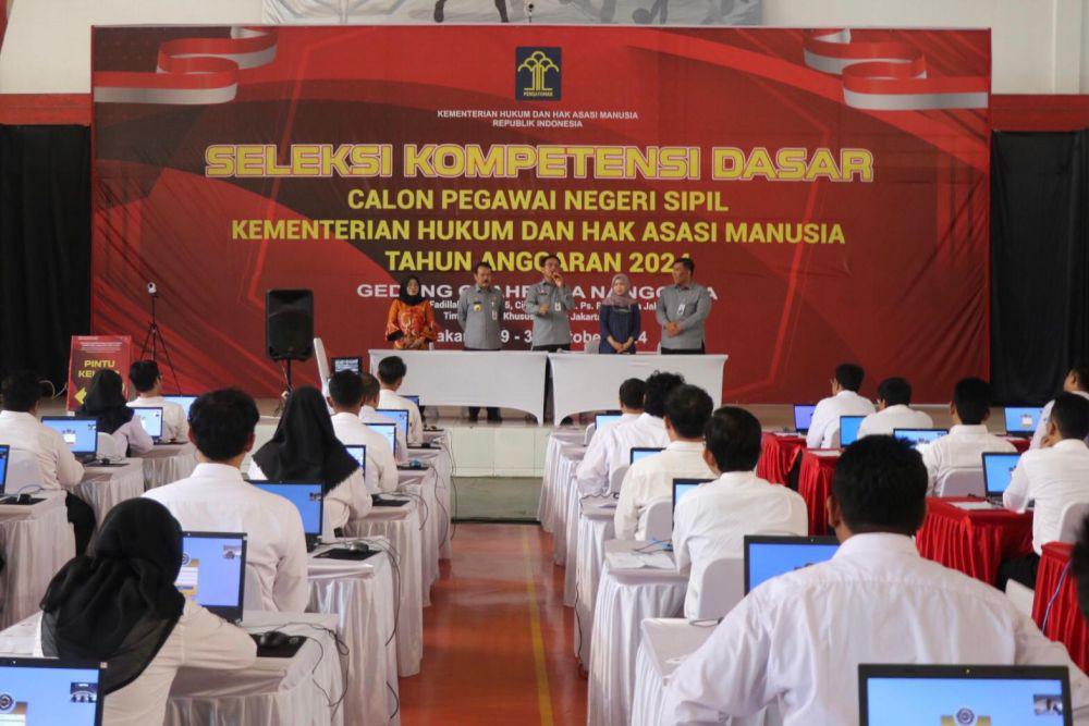 Sekjen Kemenkumham Ajak Peserta SKD CPNS Berikan Usaha Terbaik