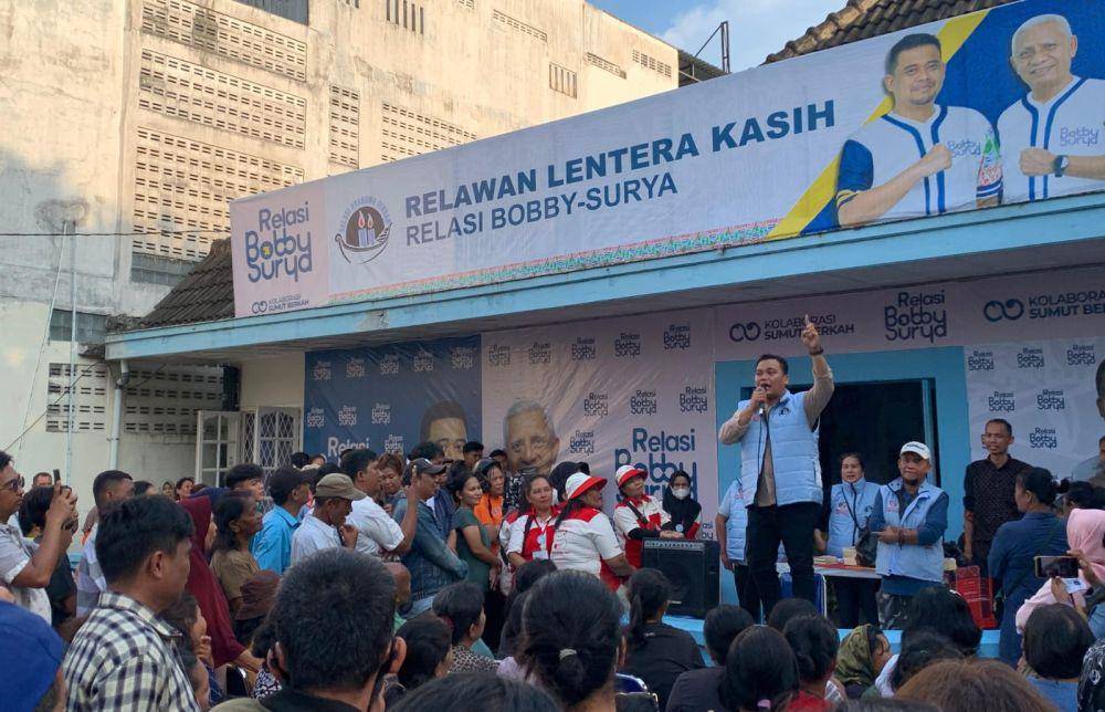 Relawan Lentera Kasih menggelar pemenangan visi misi Bobby-Surya (dok.istimewa)
