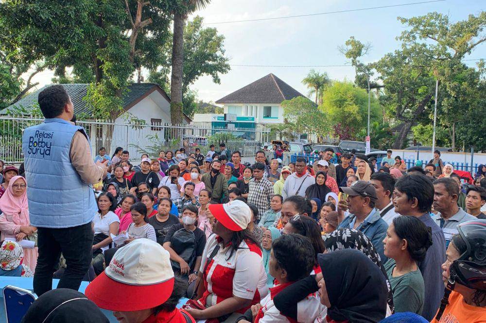Relawan Lentera Kasih menggelar sosialisasi pemenangan visi misi Bobby-Surya (dok.istimewa)