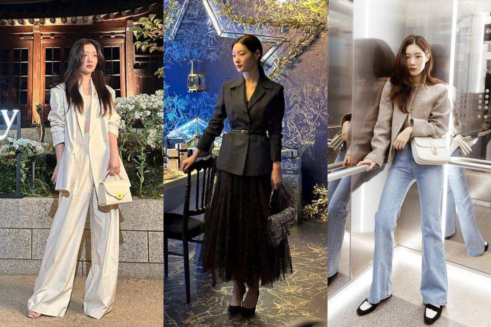 mix and match blazer ala Jung Chae Yeon (instagram.com/j_chaeyeoni)