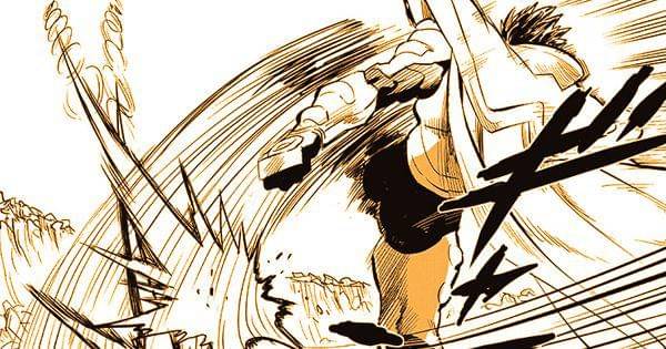 Blast menendang kunai ( Dok. tonarinoyj.jp/One Punch Man )