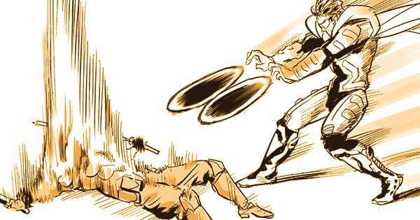 Empty Void berhasil lepas sebelum Blast menyegelnya lagi ( Dok. tonarinoyj.jp/One Punch Man )