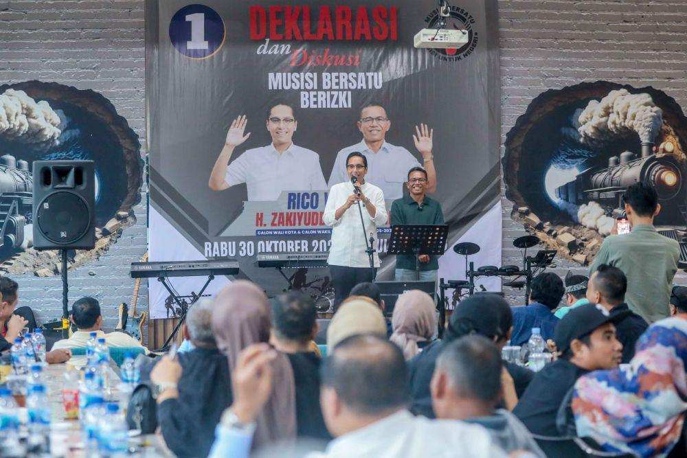 Musisi Bersatu Medan Deklarasi Dukungan ke Rico-Zaki untuk Pilkada