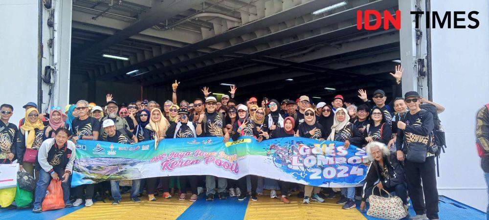 Ratusan Alumni Smandabaya Promosikan Lombok Lewat Bersepeda