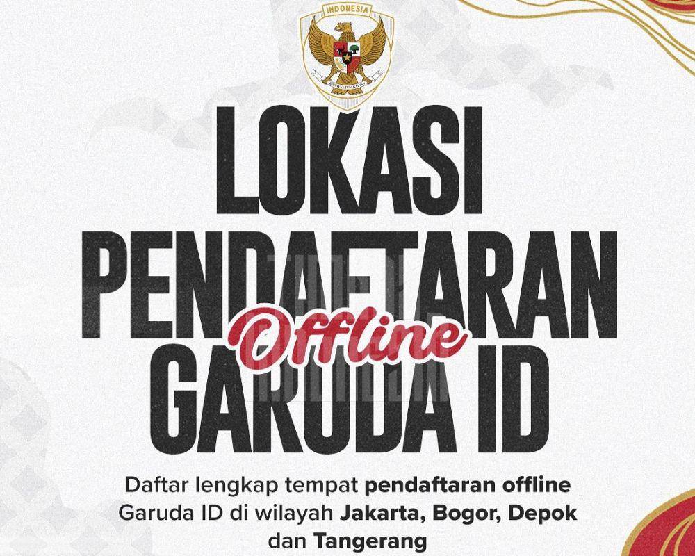 Lokasi pendaftaran offline Garuda ID untuk nonton Timnas Indonesia (instagram.com/timnasindonesia)
