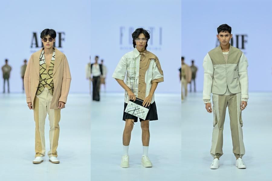 Koleksi Finalis LPMM & LPA dengan Nuansa Earth Tone di JFW 2025. 22 Oktober 2024. (Jakarta Fashion Week / Dandy Hendrata)