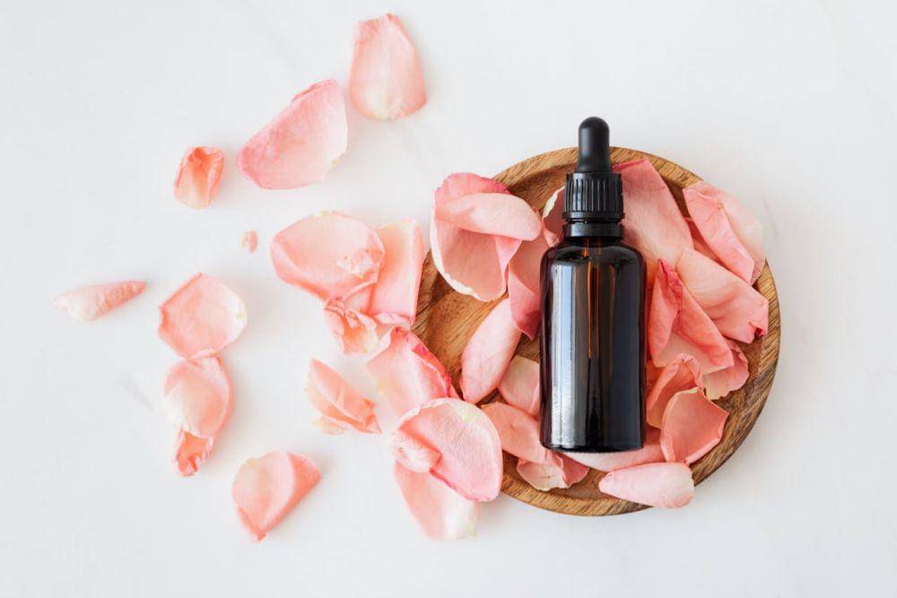 ilustrasi Rose essential oil 
