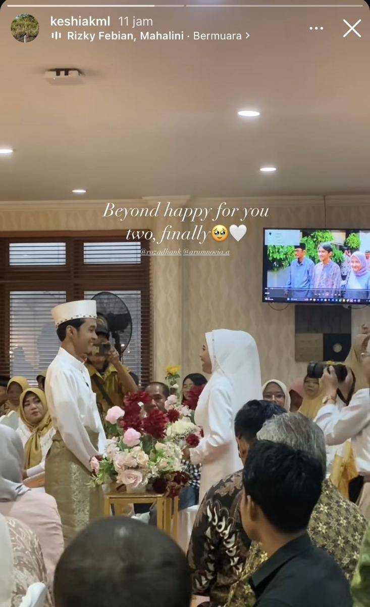 potret pernikahan Raza eks Super7 dan Arum Novia (Instagram.com/keshiakml)