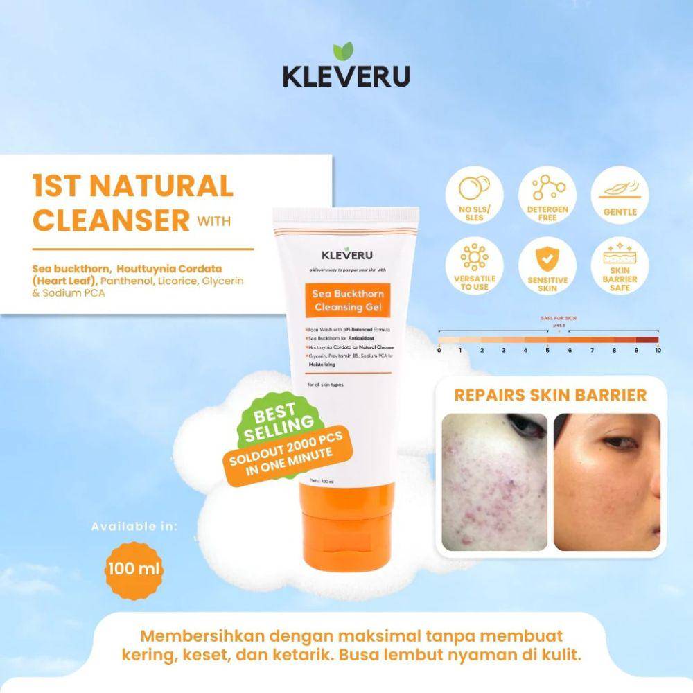 Kleveru Organics Sea Buckthorn Cleansing Gel (shopee.co.id/Kleveru Official Shop)