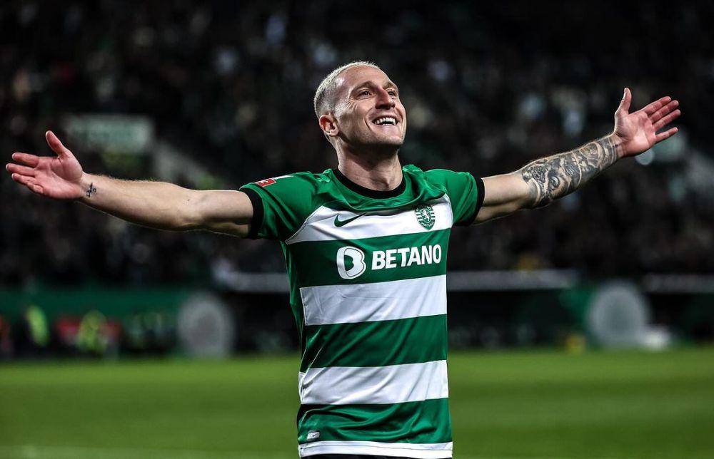 Nuno Santos saat merayakan gol bersama Sporting CP. (instagram.com/nunomsantos11)