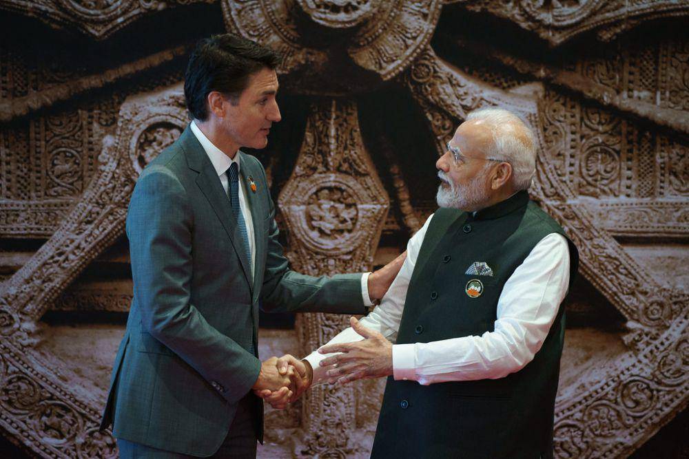 Pertemuan Perdana Menteri (PM) Kanada, Justin Trudeau, dengan PM India Narendra Modi (kanan) di sela-sela KTT G20 di New Delhi (9/9/2023). (dok. laman resmi Kantor PM Kanada/www.pm.gc.ca)