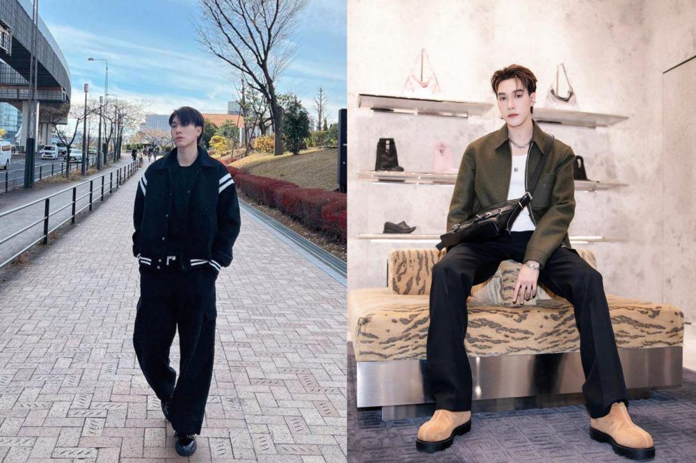 7 Ide Mix and Match Black Pants ala Aktor Nani Hirunkit, Charming!