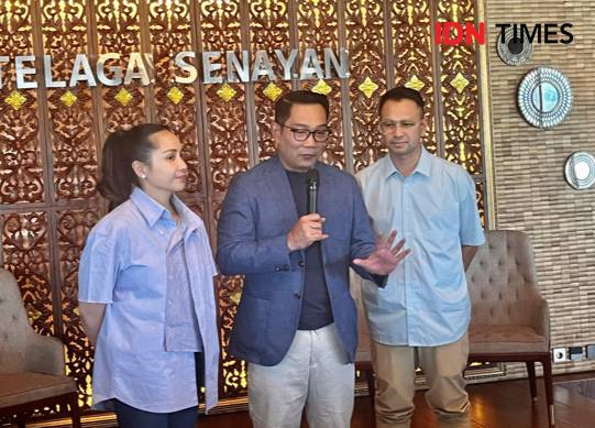 Pertemuan Raffi Ahmad dan Ridwan Kamil di Telaga Senayan (IDN Times/Fredlina Nayla Sahla)