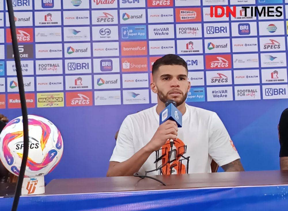 Berguinho jadi pahlawan kemenangan Borneo FC atas Dewa United, lewat gol tunggalnya pada menit 73, Sabtu (2/11/2024). (IDN Times/Erik Alfian)