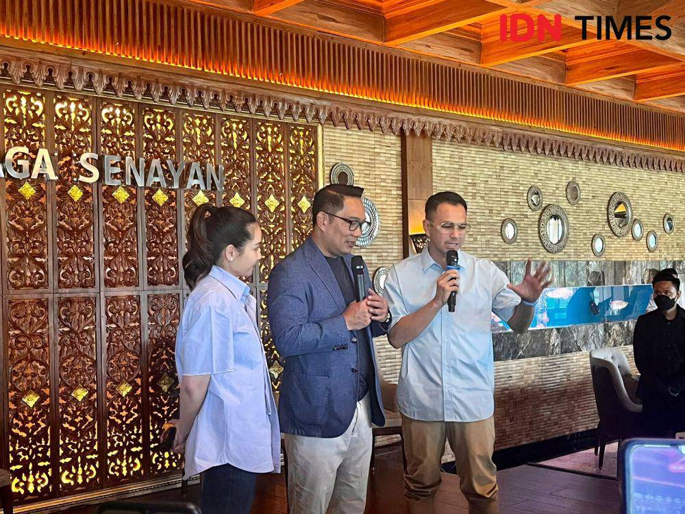Pertemuan Raffi Ahmad dan Ridwan Kamil di Telaga Senayan (IDN Times/Fredlina Nayla Sahla)