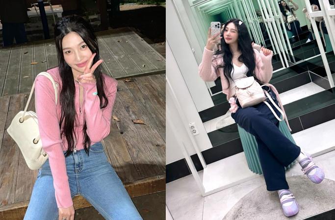 12 Casual Outfit Tema Soft Pink ala Joy Red Velvet, So Pretty!