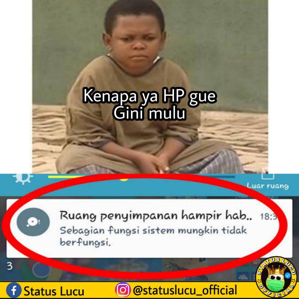 meme derita punya HP kentang (facebook.com/Status Lucu)