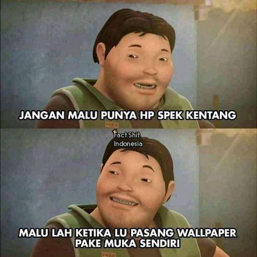meme derita punya HP kentang (facebook.com/SIAP AKMJ)