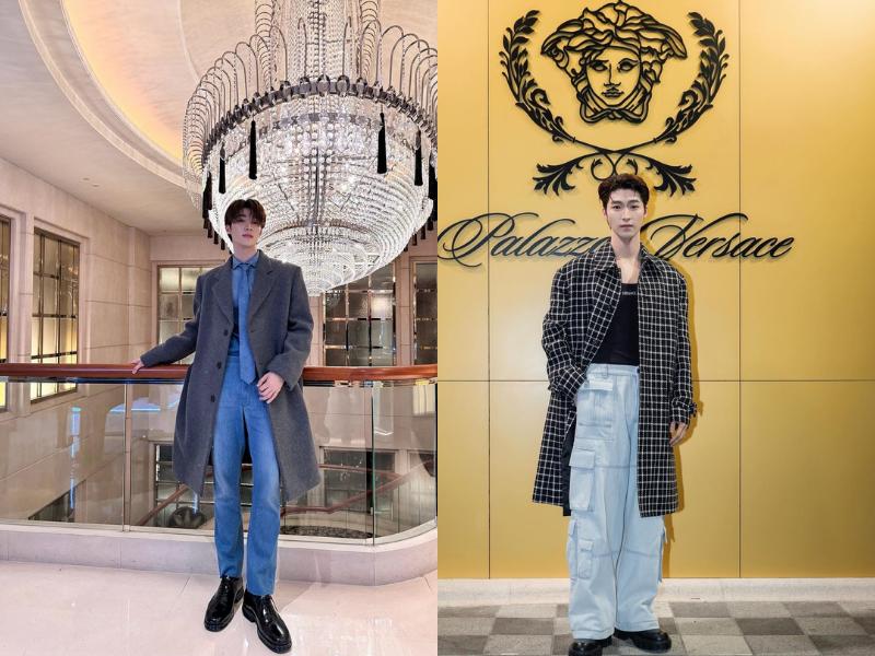 7 OOTD Pakai Long Coat ala Blue Pongtiwat, Tampil Charming!