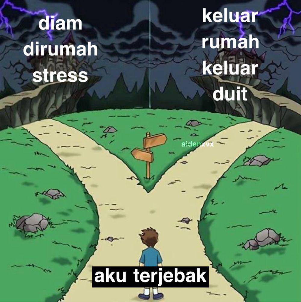 meme mending diam di rumah (x.com/aidenxvx)