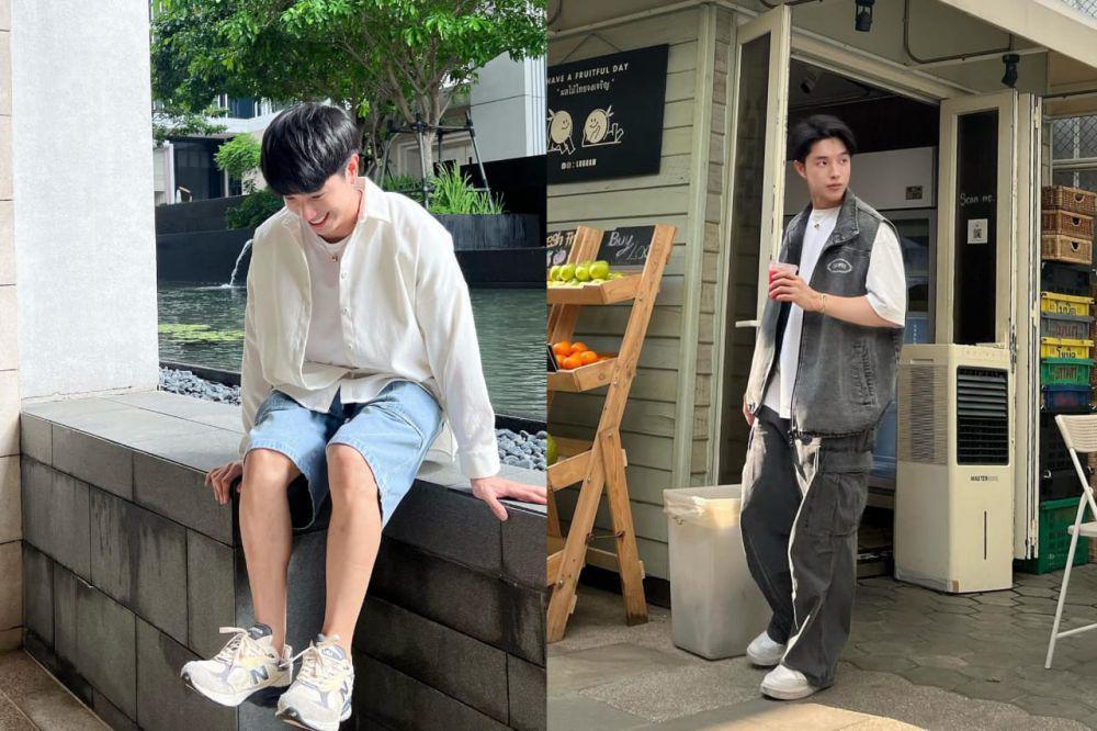 7 Ide Padu Padan Sneakers Chunky ala Aktor Kay Lertsittichai, Hype!