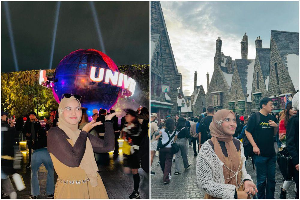 10 Potret Shakira Amirah COC saat ke Universal Studio Jepang
