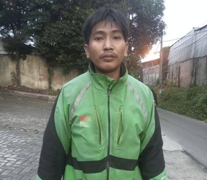 Ade Siagian driver ojek online yang menjadi korban begal (dok.Godams)