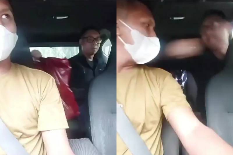 Sopir taksi online diduga dipukul oleh anggota Polda Maluku. (x.com/neVerAl0nely)