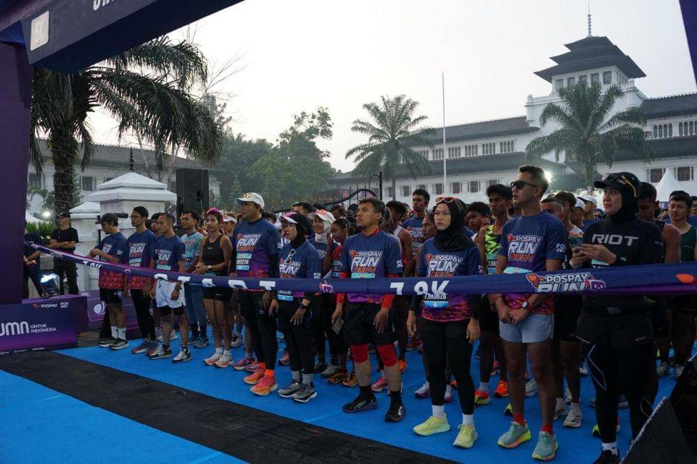 PT Pos Indonesia (Persero) sukses menyelenggarakan Pospay Run 2024 di Kota Bandung, Jawa Barat, pada Minggu, (3/11). (dok. Pos Indonesia)