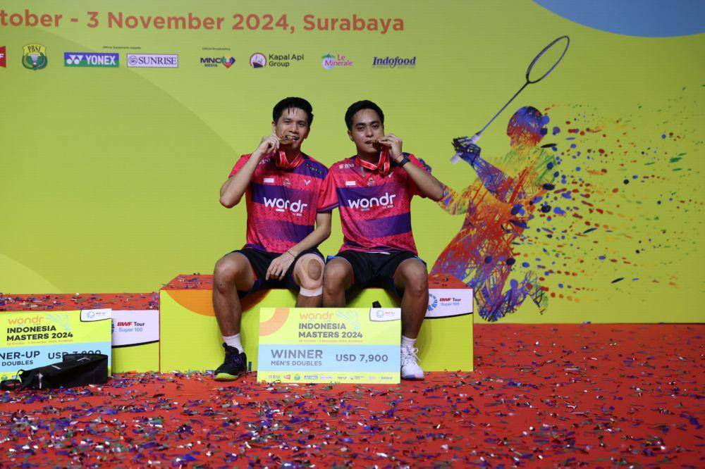Rahmat Hidayat/Yeremia Erich Yoche Yacob Rambitan raih gelar juaa di Indonesia Masters II 2024 (dok.PP PBSI)