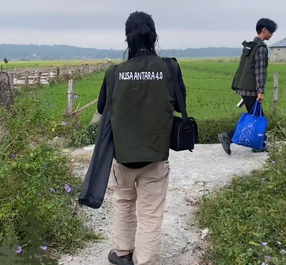 Potret tim ekspedisi Nusaantara Itera di Kaki Gunung Kerinci Jambi (instagram/nusaantara.itera)