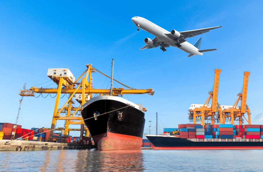 Transportasi laut dan udara dalam pengiriman ekspor-impor (canva.com)