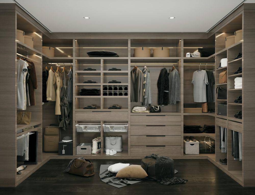 ilustrasi downlight di walk-in closet (unsplash.com/Ali Moradi)