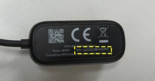 nomor seri pada produk OPPO Band (support.oppo.com)