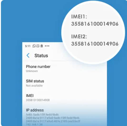 menu Pengaturan untuk cek status dan nomor IMEI (tecno-mobile.com)