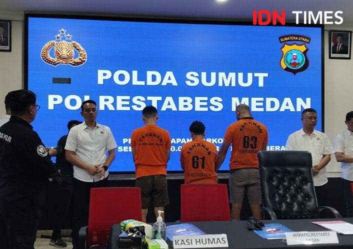 3 tersangka terlibat dalam jaringan narkoba internasional (IDN Times/Eko Agus Herianto)