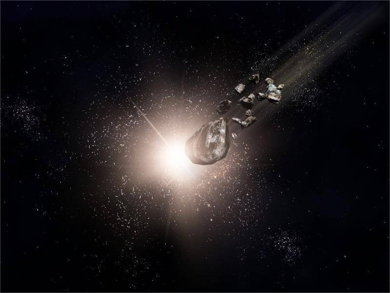 ilustrasi asteroid (freepik.com/kjpargeter)