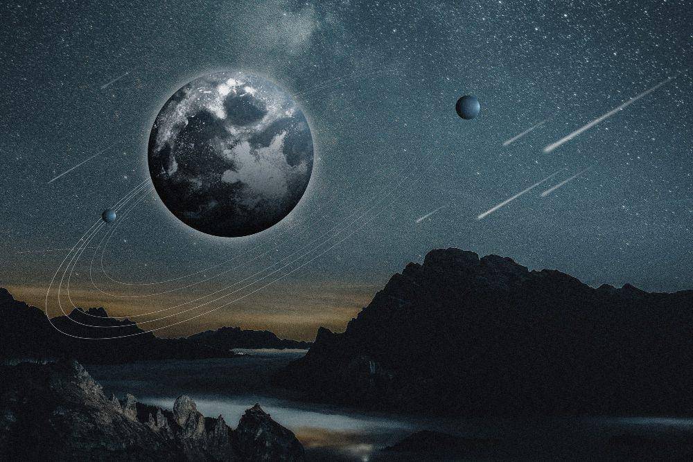 ilustrasi hujan meteor Taurid Utara (freepik.com/rawpixel.com)