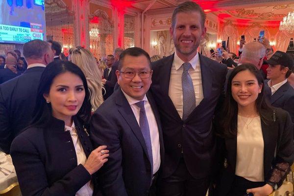 7 Potret Hary Tanoe dan Liliana Hadiri Election Night Donald Trump