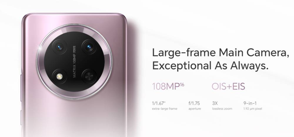 info spesifikasi kamera utama HONOR X9c (honor.com)