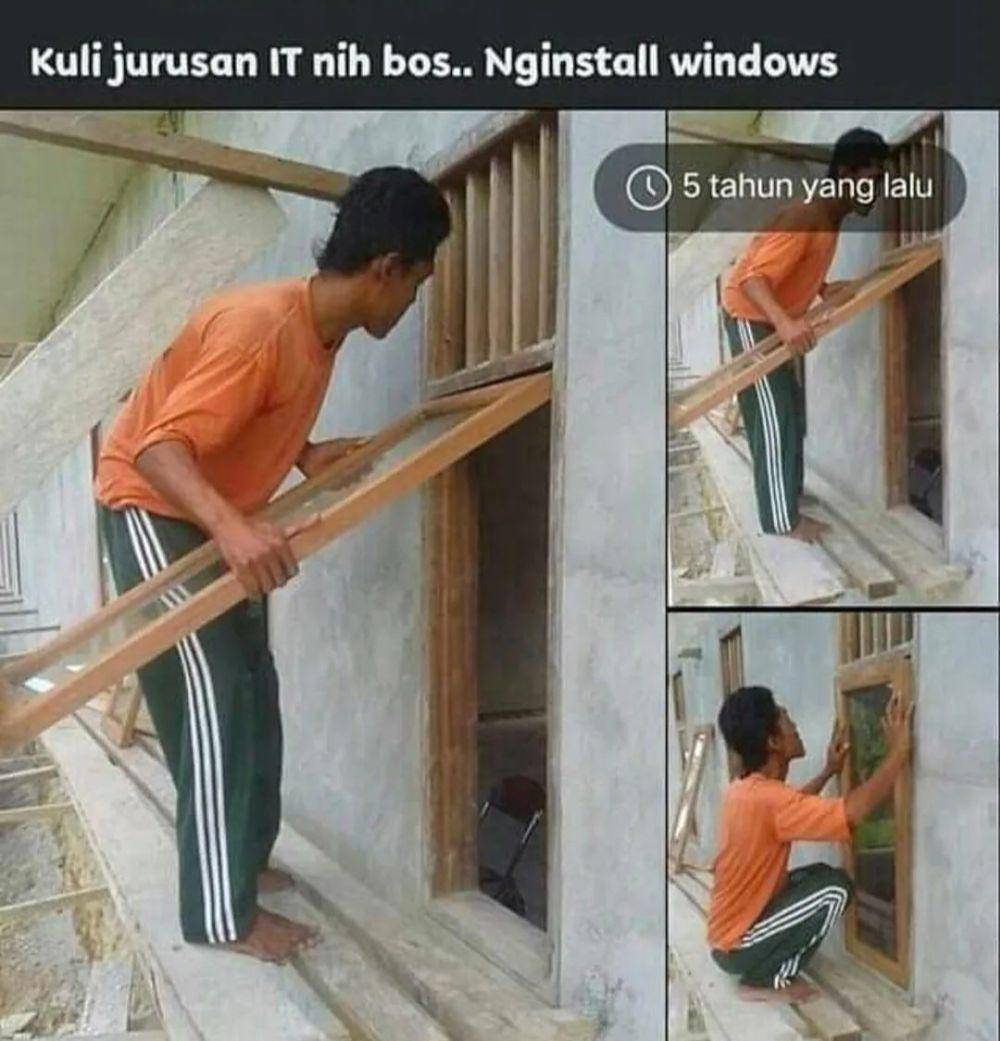 meme sekolah jurusan IT (instagram.com/recehanngakakk)