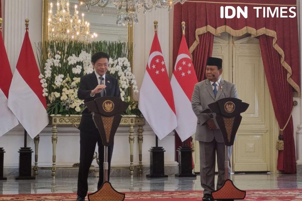 Prabowo Singgung Perdamaian Palestina saat Terima PM Singapura