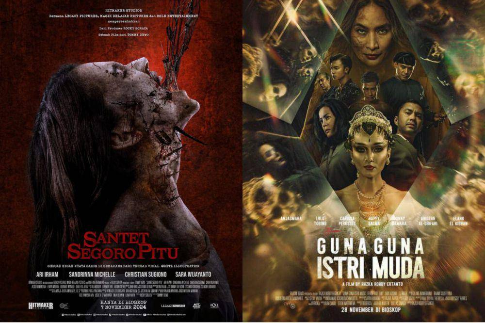 Film horor terbaru tentang santet (dok. Falcon Black / Guna-guna Istri Muda | dok. Hitmakers Studio / Santet Segoro Pitu)