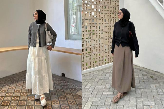 12 Ide Outfit Hijab Minimalis ala Fitri Hasiani, So Elegant!