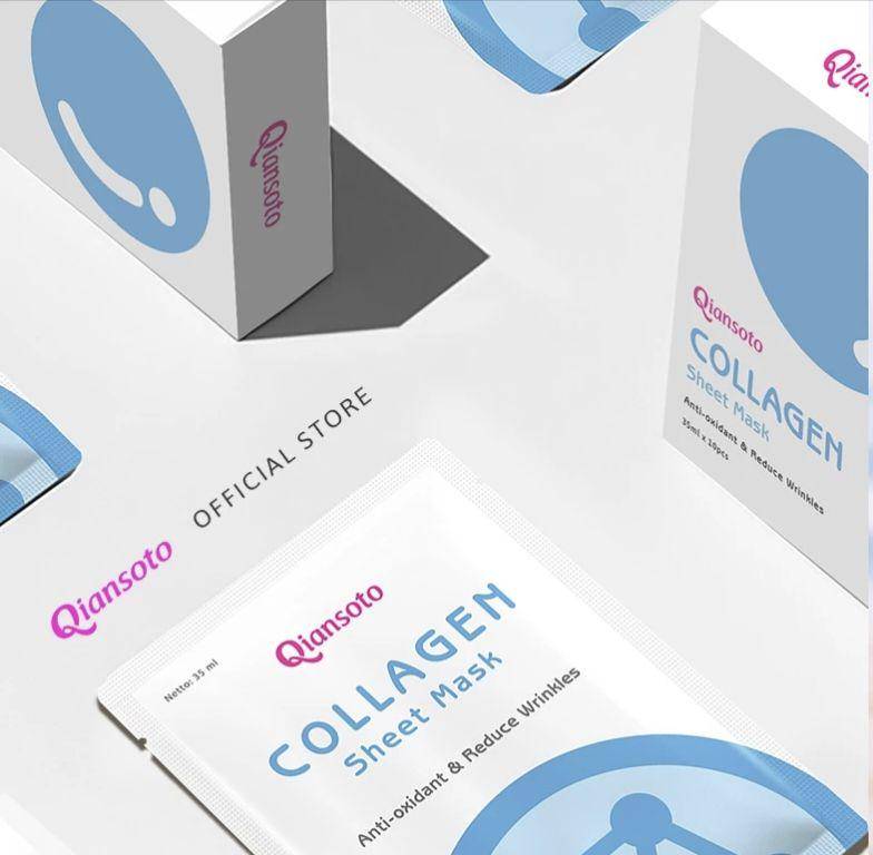 Qiansoto Sheet Mask Collagen Extra (shopee.co.id/Qiansoto Official Store)