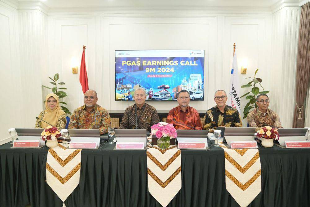 Direktur Utama PGN Arief Setiawan Handoko dalam Earning Calls Kinerja Konsolidasian 9M-2024 PT Perusahaan Gas Negara Tbk (PGN) pada Rabu (6/11). (dok. PGN)