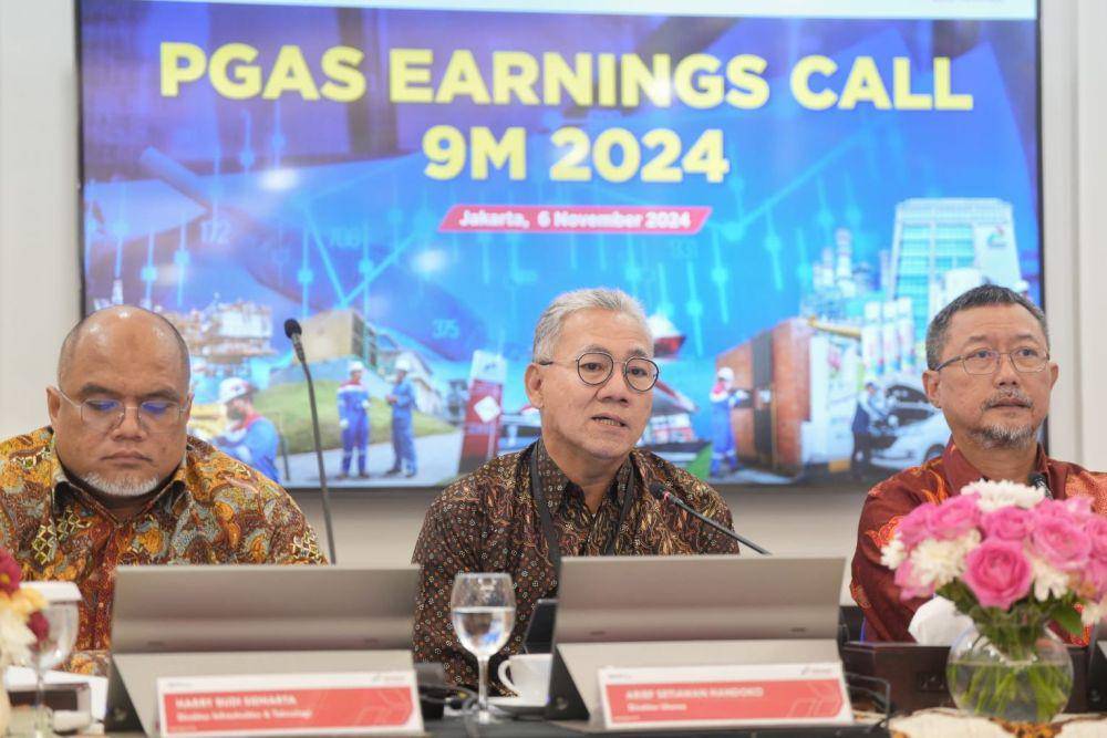 Direktur Utama PGN Arief Setiawan Handoko dalam Earning Calls Kinerja Konsolidasian 9M-2024 PT Perusahaan Gas Negara Tbk (PGN) pada Rabu (6/11). (dok. PGN)