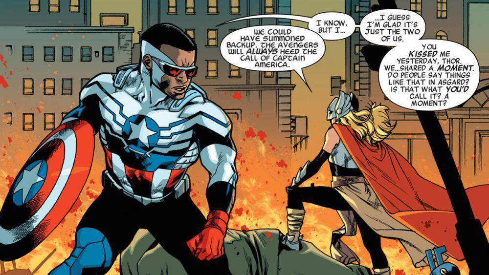 Sam Wilson and Jane Foster (dok. Marvel Comics/All-New All-Different)