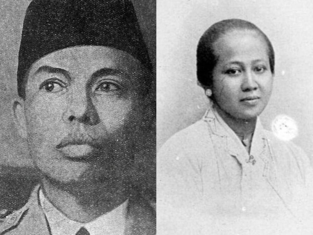 foto Jendral Sudirman (commons.wikimedia.org/Hohum) | foto RA Kartini (commons.wikimedia.org/Wereldmuseum Amsterdam)